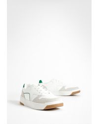 Boohoo - Contrast Gum Sole Tennis Trainers - Lyst