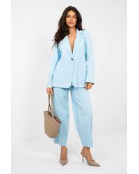 Love Lace - Lightweight Denim Cotton Blazer - Lyst