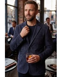 Infinity Leather - Italian Suede Leather Blazer Jacket - Lyst