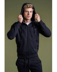 French Connection - Cotton Blend Zip Hoody - Lyst