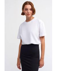 Dilvin - Cotton Crew Neck T-Shirt - Lyst