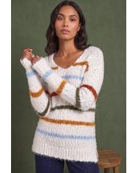 Roman - Stripe Fluffy Knit Jumper - Lyst