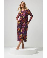 Yours - Floral Mesh Midi Dress - Lyst