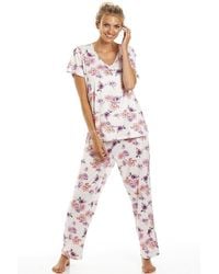 CAMILLE - Lightweight Floral Print Pyjama Set - Lyst