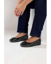Yours - Patent Ballet Pumps - Lyst