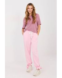 Love Lace - Viscose Elastane High Waist Jogger Trousers - Lyst