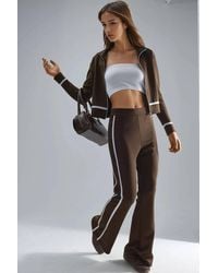 Hiccup - Modal Touch Zippered Sweatshirt & Flare Pants Two-Piece Set - Lyst