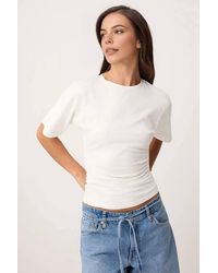 WOVCOR - Wardrobe Essentials Fitted Short Sleeve Stretch Knit T-Shirt - Lyst