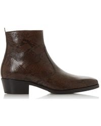 Dune - 'milling' Leather Western Boots - Lyst