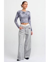 Dilvin - High-Waist Wide-Leg Cotton Denim Jeans - Lyst