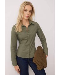 WOVCOR - Waist-Fitted Cotton Woven Shirt - Lyst