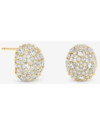 Jon Richard - Plated & Pave Dome Stud Earrings - Lyst