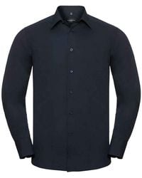 Russell Collection - Poplin Tailored Long-Sleeved Shirt - Lyst