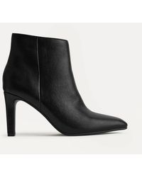 Linzi - Handled Faux Leather Heeled Ankle Boots - Lyst