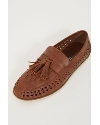 Brave Soul - Faux Leather Woven Loafers - Lyst