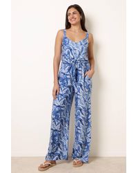 Blue Vanilla - Tie Front Jumpsuit - Lyst