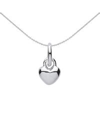 Jewelco London - Rhodium Sterling Silver Love Heart Link Charm - Lyst