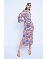 Warehouse - Wh X The British Museum: The Charles Rennie Mackintosh Collection Printed Sequin Dress - Lyst