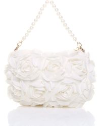AJVANI - Flower Rose Ruffle Wedding Evening Clutch Bag - Lyst