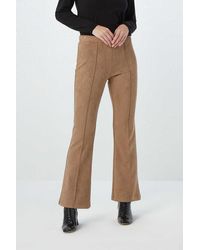 GUSTO - Wide-leg Suede Trousers - Lyst