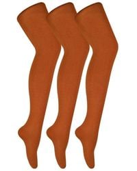 Sock Snob - 3 Pair Coloured Opaque 80 Denier Plain Block Colour Tights - Lyst