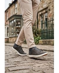 Thomas Blunt - Textured Lace-Up Casual Trainer With Cup Sole - Lyst