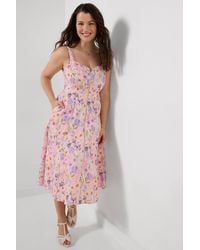 Joe Browns - Linen Blend Dress With Sweetheart Neckline & Zip Front - Lyst