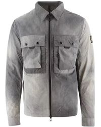 Belstaff - Tour Old Silver Overshirt Grey Jacket - Lyst