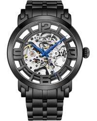 Stuhrling - Winchester Automatic 42 Mm Skeleton Watch With Stainless Steel Link Bracelet - Lyst