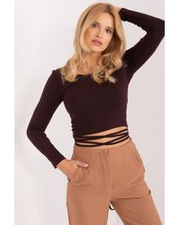 Love Lace - Summer Viscose Round Neck Long Sleeve Blouse - Lyst