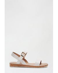 Dorothy Perkins - Wide Fit White Felicity Two Part Sandal - Lyst