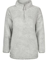Heat Holders - Thermal Soft Teddy Bear Fleece 1/4 Zip Hoodie Top For Winter - Lyst