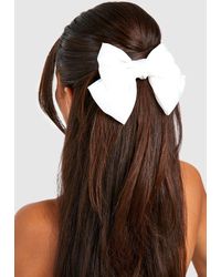 Boohoo - Oversized Bow Hair Clip - Lyst