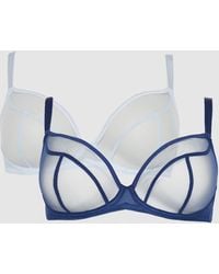 Gorgeous - Dd+ 2 Pack Non Pad Sheer Plunge Bra - Lyst