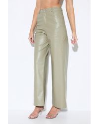 MissPap - Woven Detail Faux Leather Trouser - Lyst