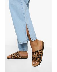Boohoo - Double Buckle Footbed Slider - Lyst