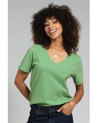 Kite - Sandford V-Neck Slub Jersey T-Shirt Ivy - Lyst