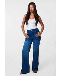 Pink Vanilla - Sparkly Wide Leg Jeans - Lyst