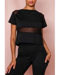 MissPap - Active Mesh Panelled Boxy T-shirt - Lyst