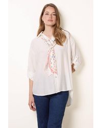 Blue Vanilla - Long Sleeve Button Up Collar Blouse - Lyst