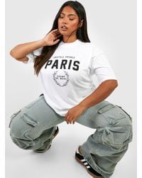 Boohoo - Plus Paris Graphic T-shirt - Lyst