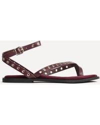 Linzi - Perrie Faux Suede Flat Sandals - Lyst
