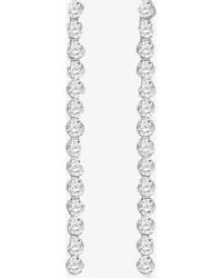 T.H.Baker - Sterling Rhodium Plated Cubic Zirconia Drop Earrings 8.58.8599 - Lyst