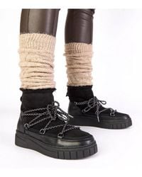 Love Lace - Fur Lined Lace Up Winter Snow Boots With Grippy Sole Comfort - Lyst