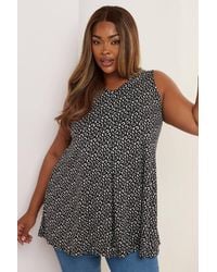 Yours - Leopard Print Swing Vest Top - Lyst