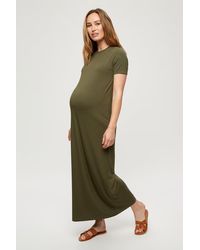 Dorothy Perkins - Maternity Khaki T-shirt Maxi Dress - Lyst