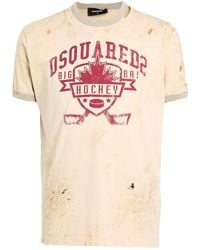 DSquared² - Hockey Design Short Sleeve Round T-Shirt - Lyst
