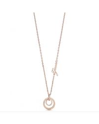 Guess - 'eternal Circles' Plated Stainless Steel Necklace - Ubn29036 - Lyst
