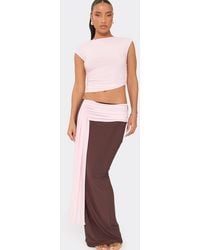 EGO - Contrast Contrast Low Rise Maxi Skirt - Lyst