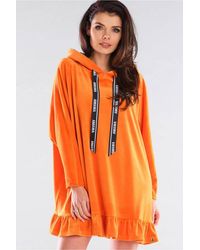 Love Lace - Logo Tape Oversized Hooded Sweatshirt Dress - Lyst